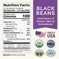 Organic Dried Black Beans 1 lb, Unsalted, Low-Sodium, Non-GMO, Farmed From Regenerative Soil, Tested Clean Certified - Rich in F