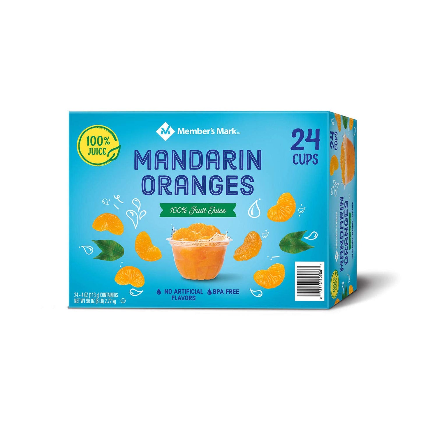 Members Mark Mandarin Oranges, 4 Ounce (Pack of 24) (2 Pack)