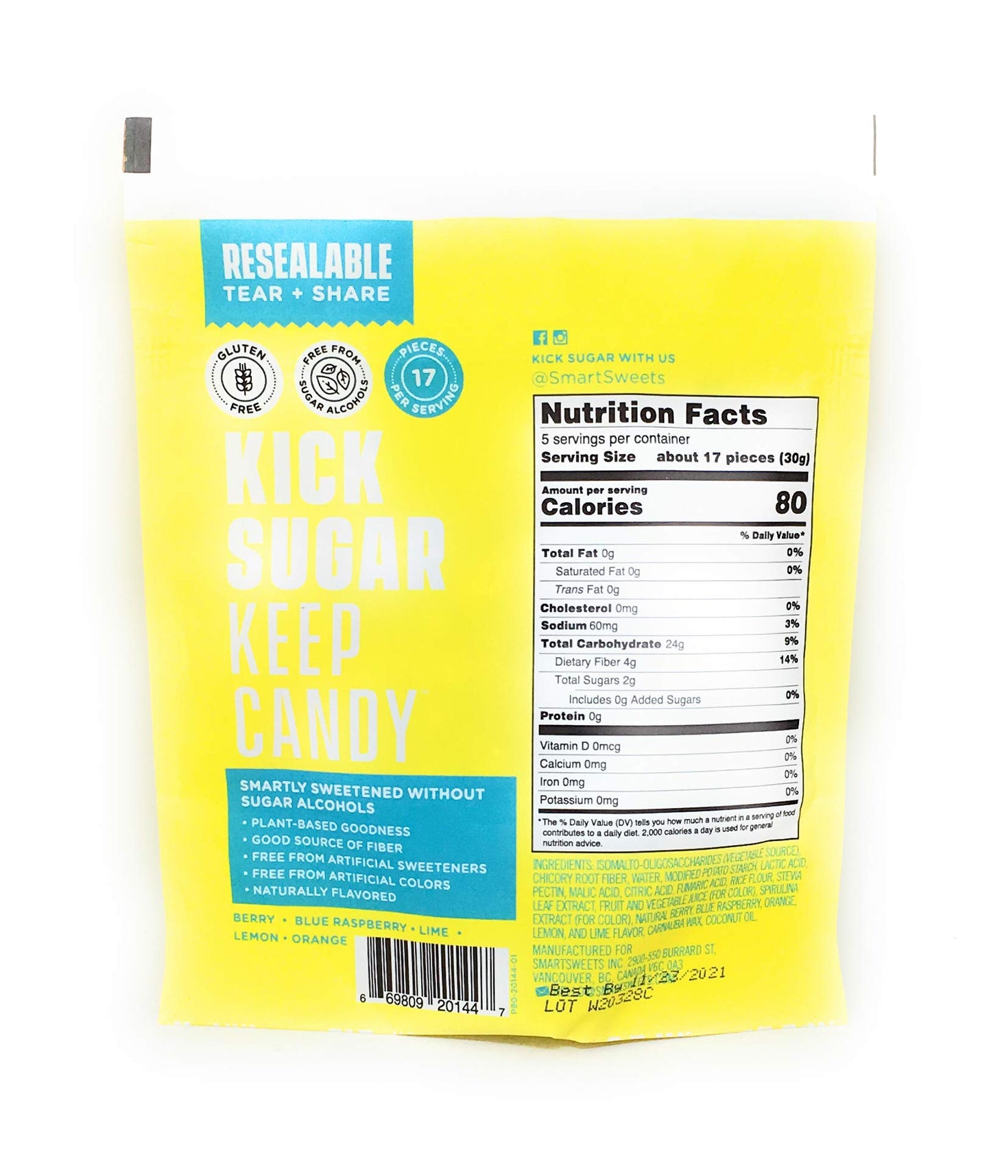 Smart Sweets Sour Blast Buddies, 5.3 Oz