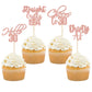 Gyufise 48 Pack Rose Gold Glitter Hello 30 Cupcake Toppers Glitter Thirty Cheers To 30 Straight Outta 1994 Cupcake Picks For 30T