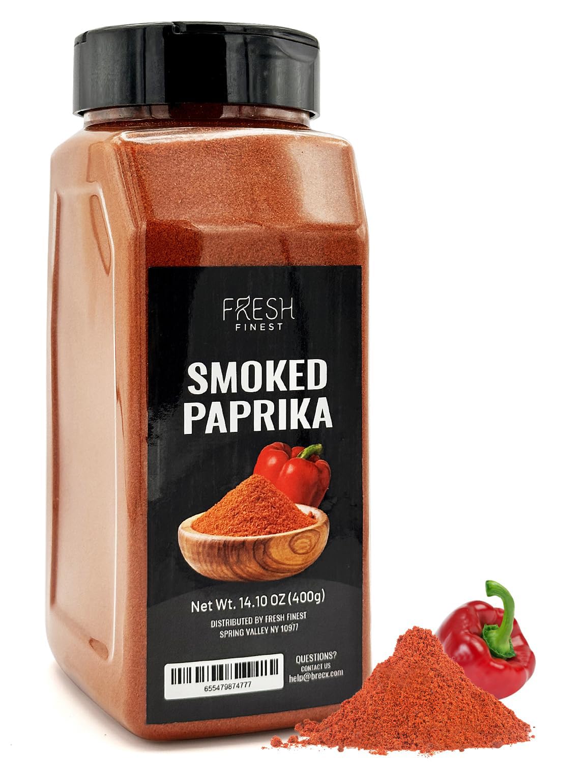 Fresh Finest Smoked Paprika - 14.10 oz Smoked Paprika Powder - enhanced Paprika Seasoning for Cooking  Meat Rubs  Marinades  Sauces  Goulash - No Preservatives and Fillers - Rich and Intense Flavor