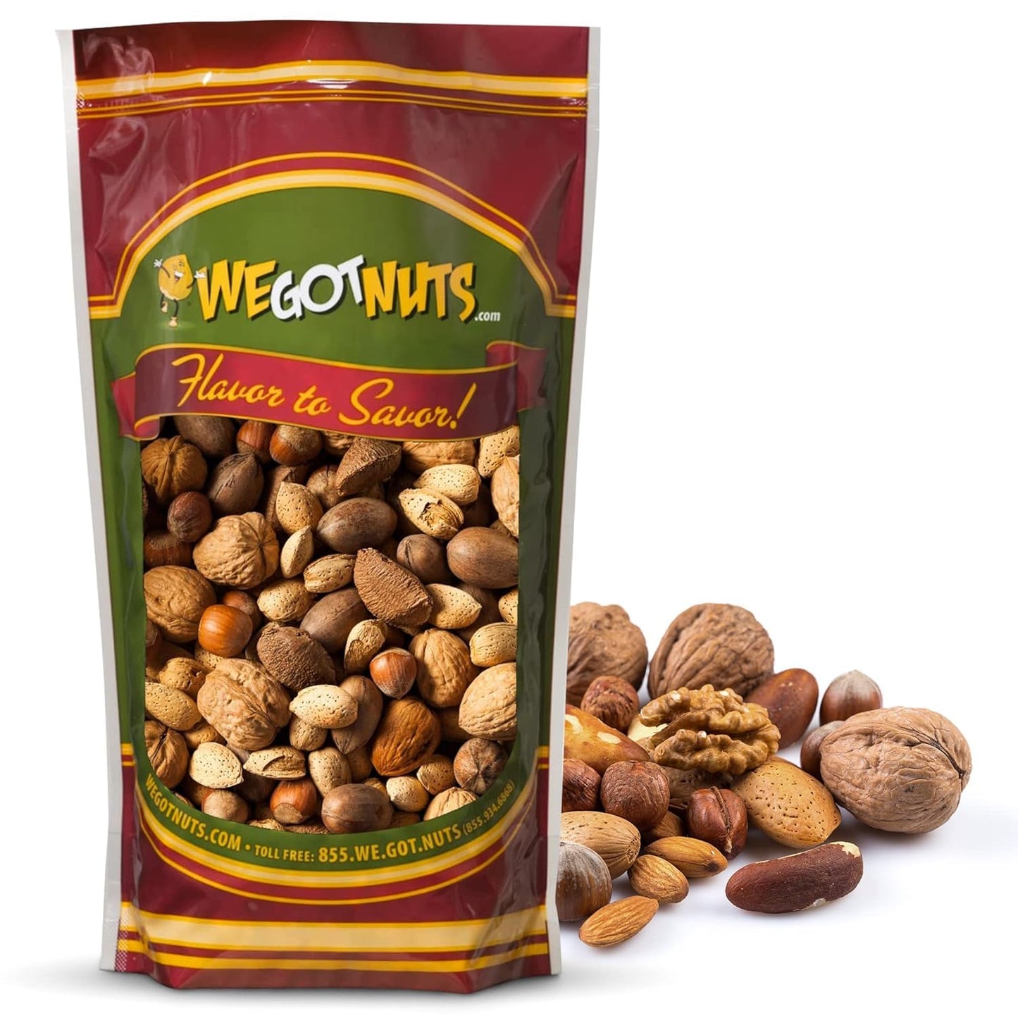 Deluxe Mixed Nuts In-Shell 5 Pounds | Raw, Unsalted & Healthy Snack | We Got Nuts - Kosher Friendly Nut Mix