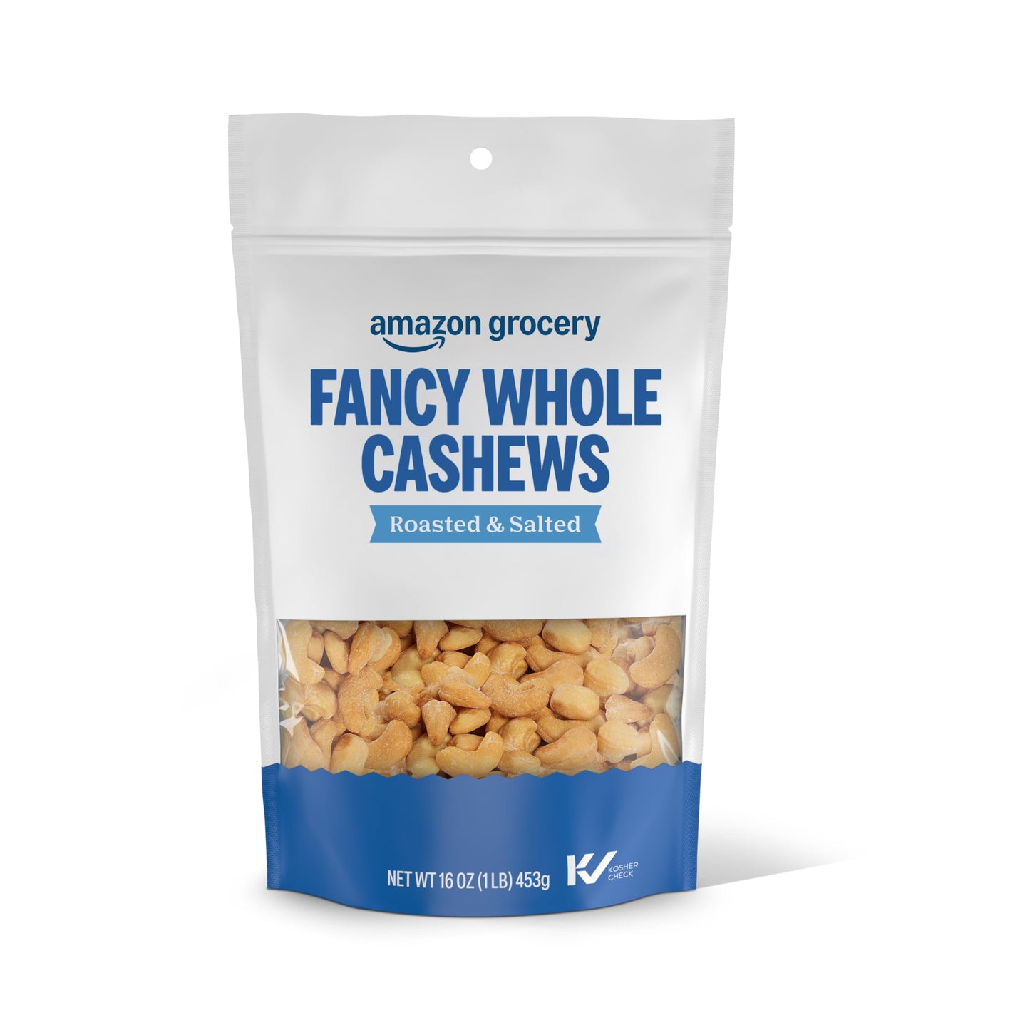 large online retailer Brand - Happy Belly Cashews  Roasted & Salted  16 Ounce