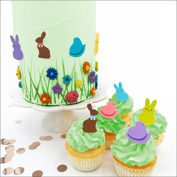 Sugar Robot Edible Easter Cupcake Toppers For Cake Decorating - Edible Bunnies Decor - Bunnies & Chicks Cake Toppers And Cupcake