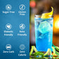 Syruvia Sugar Free Blue Curacao Syrup With Syrup Pump Dispenser - Blue Curacao Syrup Flavor, 25.4 Fl Oz - Perfect For Cocktails,