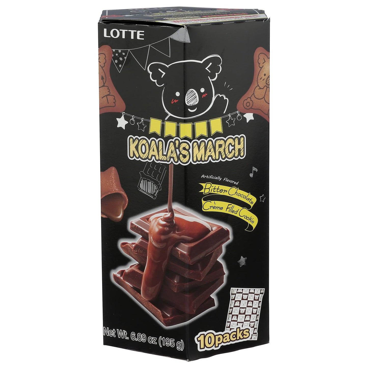 Lotte Koalas March Cookies with Bitter Chocolate Flavored Cream, 6.89 oz