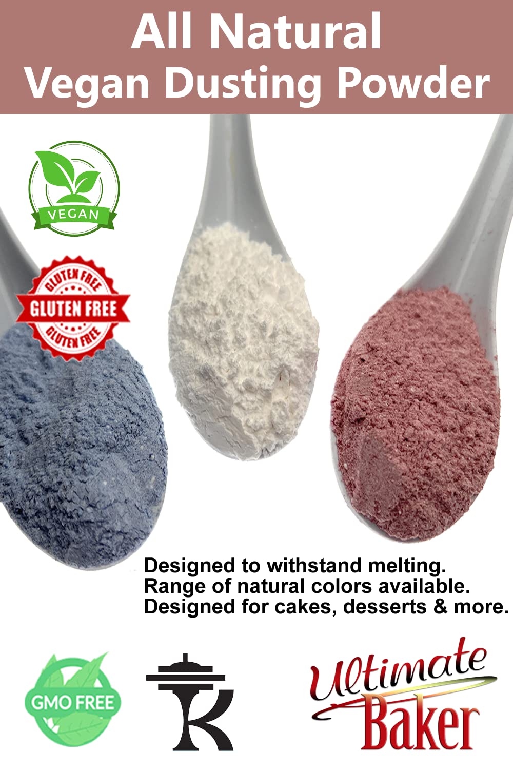 Ultimate Baker Vegan Non-Melting White Donut Sugar & Dusting Powder, White Snow Sugar, White Coating Sugar For Donuts And Icing,