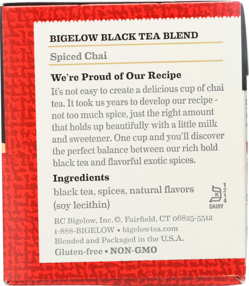 Bigelow, Tea Chai Spiced, 20 Bg, (Pack Of 6)