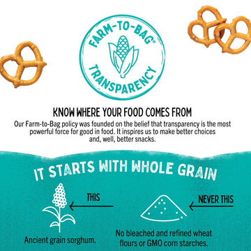 Quinn Whole Grain Sea Salt Pretzel Twists - Made With Real Ingredients, Whole Grain Sorghum, Sea Salt, Vegan, Gluten Free, Dairy
