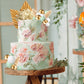 53 Pcs Boho Cake Topper Mini Balls Cake Toppers Foam Balloon Cake Toppers Palm Leaves Artificial Dried Flower Cake Toppers For B