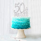 Hatcher lee 50th Birthday Cake Topper - Bling Crystal Silver Keepspirit-inspired flavor, Model HCL-022