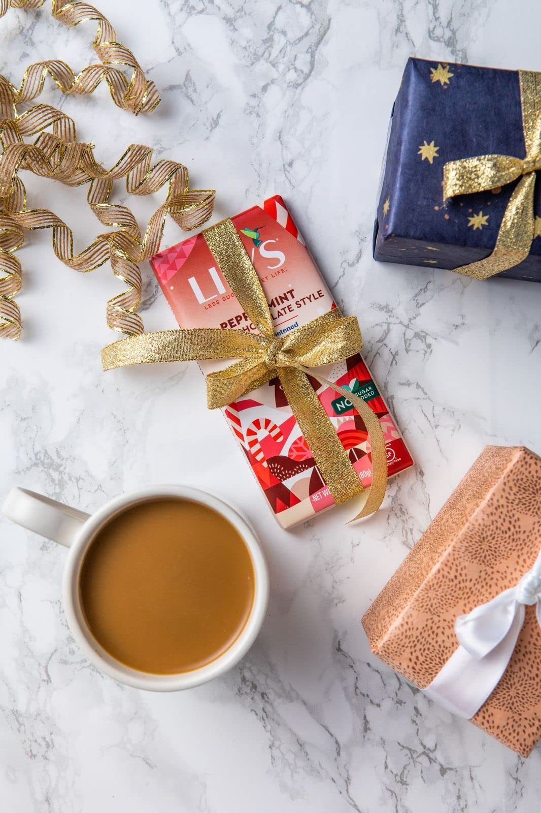 Lily's Peppermint White Chocolate Style Bar, Low-Carb & Keto-Friendly, 2.8 oz (Pack of 4), Gluten-Free, No Added Sugar