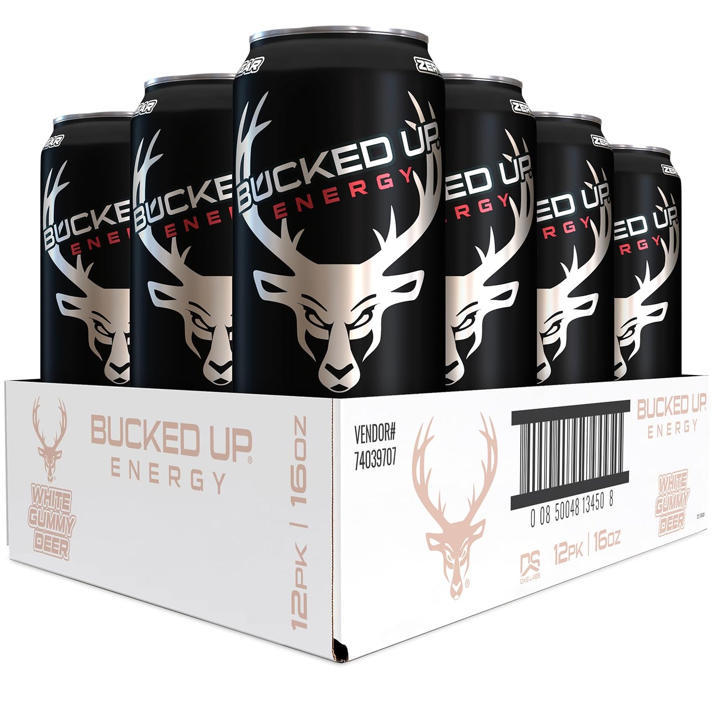 Bucked Up Energy Drink 300mg - White Gummy Deer Flavor (12 CT)