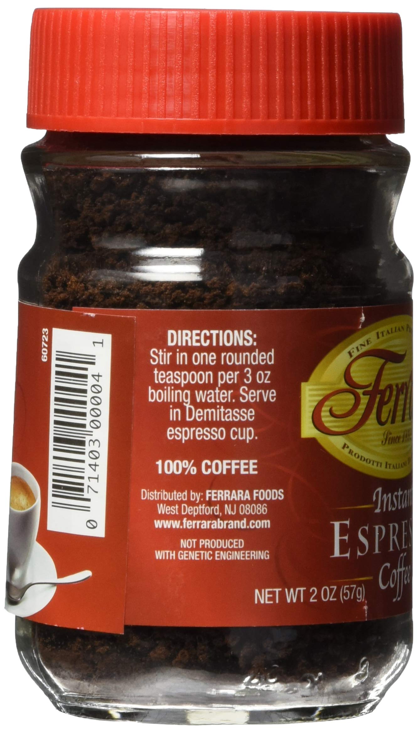 Ferrara Instant Espresso Coffee, 2 Oz (Pack Of 12)