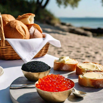 Pacific Secrets Black Vegan Caviar | Seaweed | No-Fish | Kosher | 4.4 Oz Glass Jar