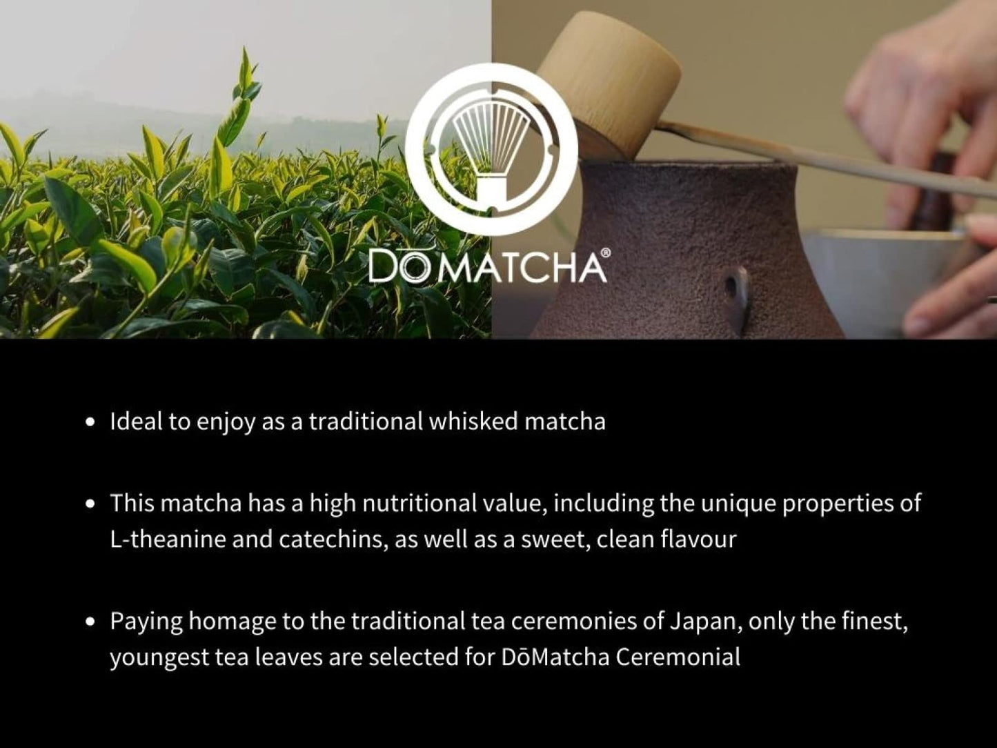 DoMatcha Organic Ceremonial Green Tea Matcha Powder, 1 oz, Green, 25 Servings, Antioxidants, Caffeine, L-Theanine