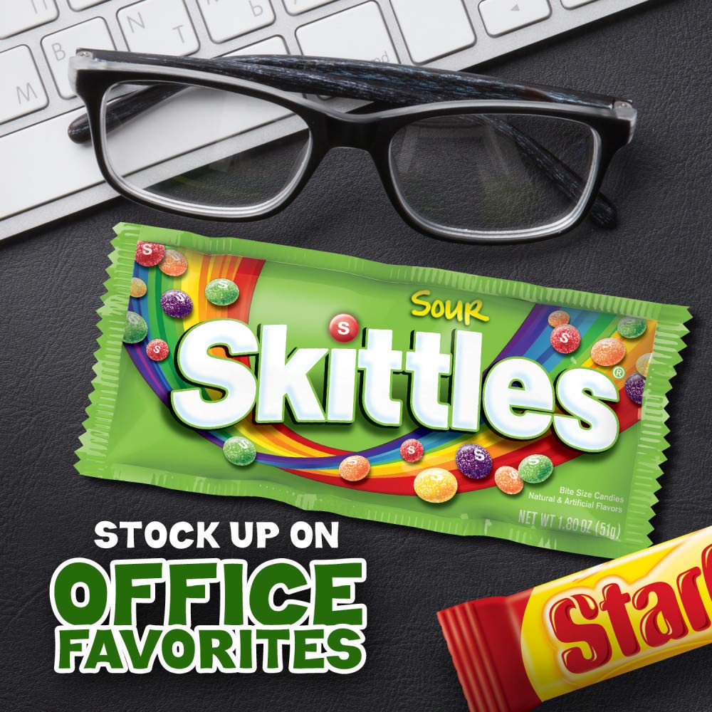 Skittles & Starburst Variety Pack Full Size Chewy Candy Assortment, 62.79 Oz, 30 Count