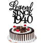 Rsstarxi Cake Topper - Legend Since 1940 Glitter Decoration for 85th Birthday - Black, Model XM310-1940
