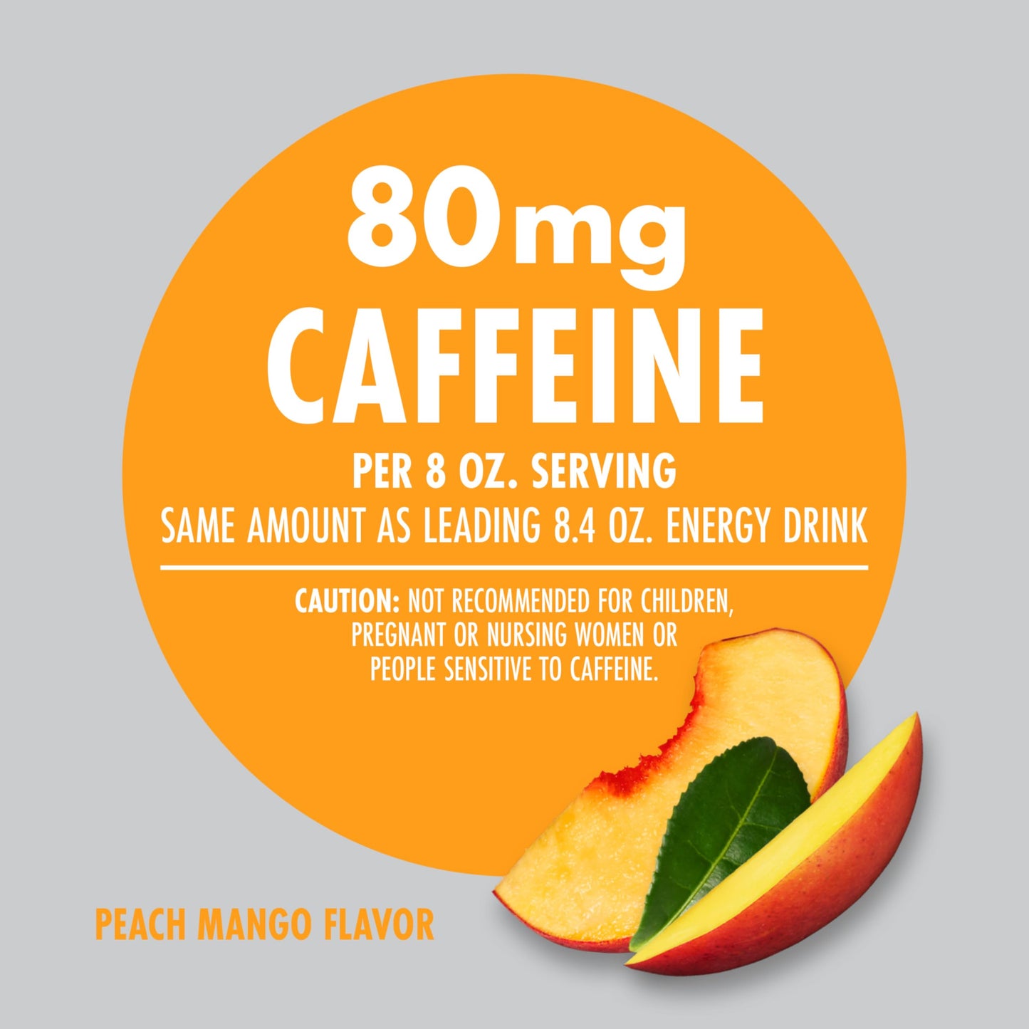 V8 Peach Mango Energy Drink, 8 Fl Oz Can, Pack of 24, Made with Real Juices