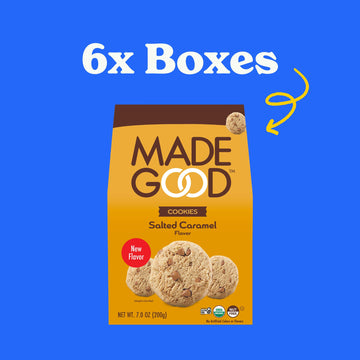 MadeGood Salted Caramel Crunchy Cookies (6 Boxes, 7oz Each) Organic and Gluten Free Snacks