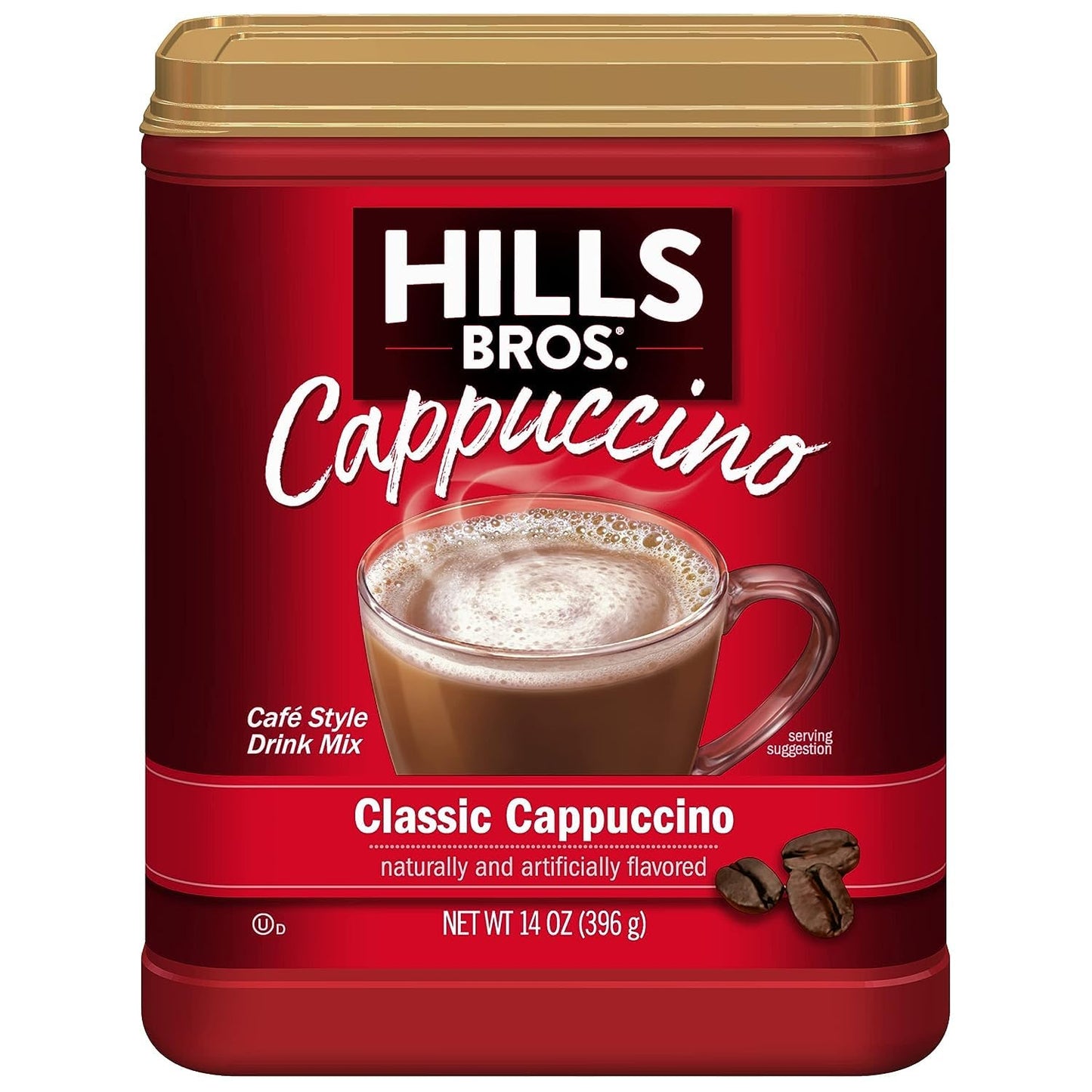 Hills Bros Instant Cappuccino Mix, Frothy, Easy to Use, 14 Oz (Pack of 3)