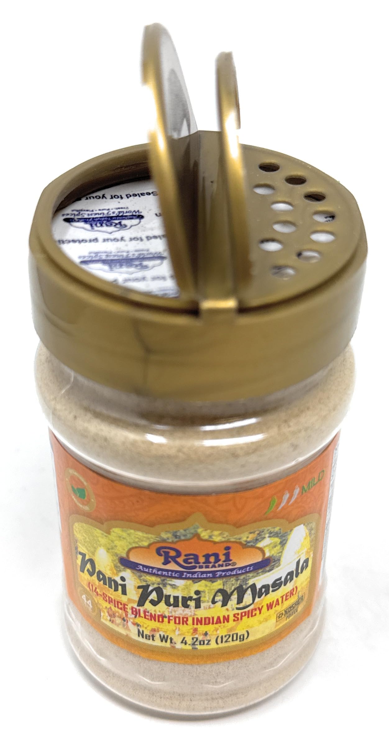 Rani Pani Puri Masala 14-Spice Blend, All Natural, Vegan, Gluten Friendly, 4.2oz PET Jar