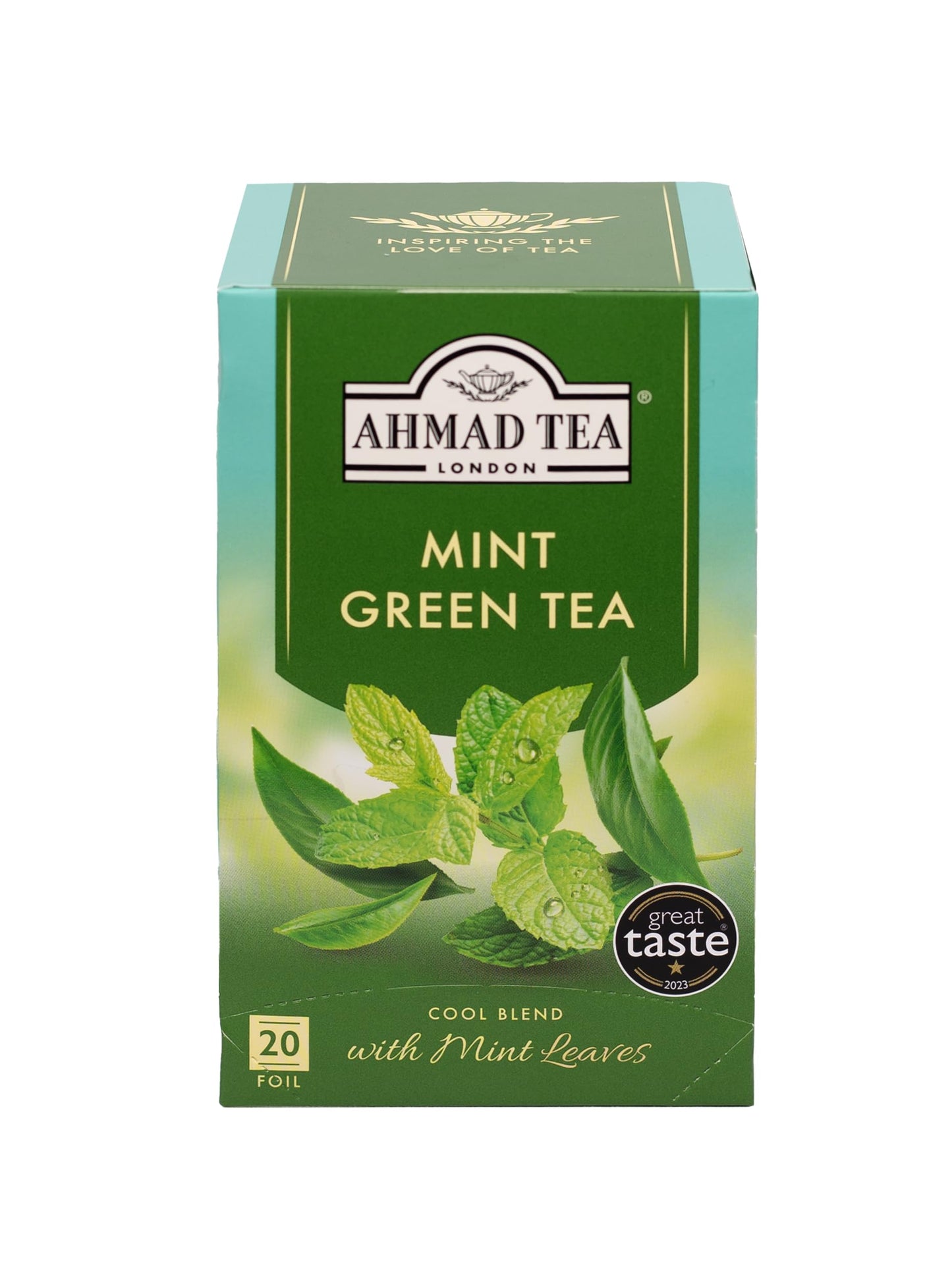 Ahmad Tea Mint Green Tea with Mint Leaves, 20 Count (Pack of 6), Model 751