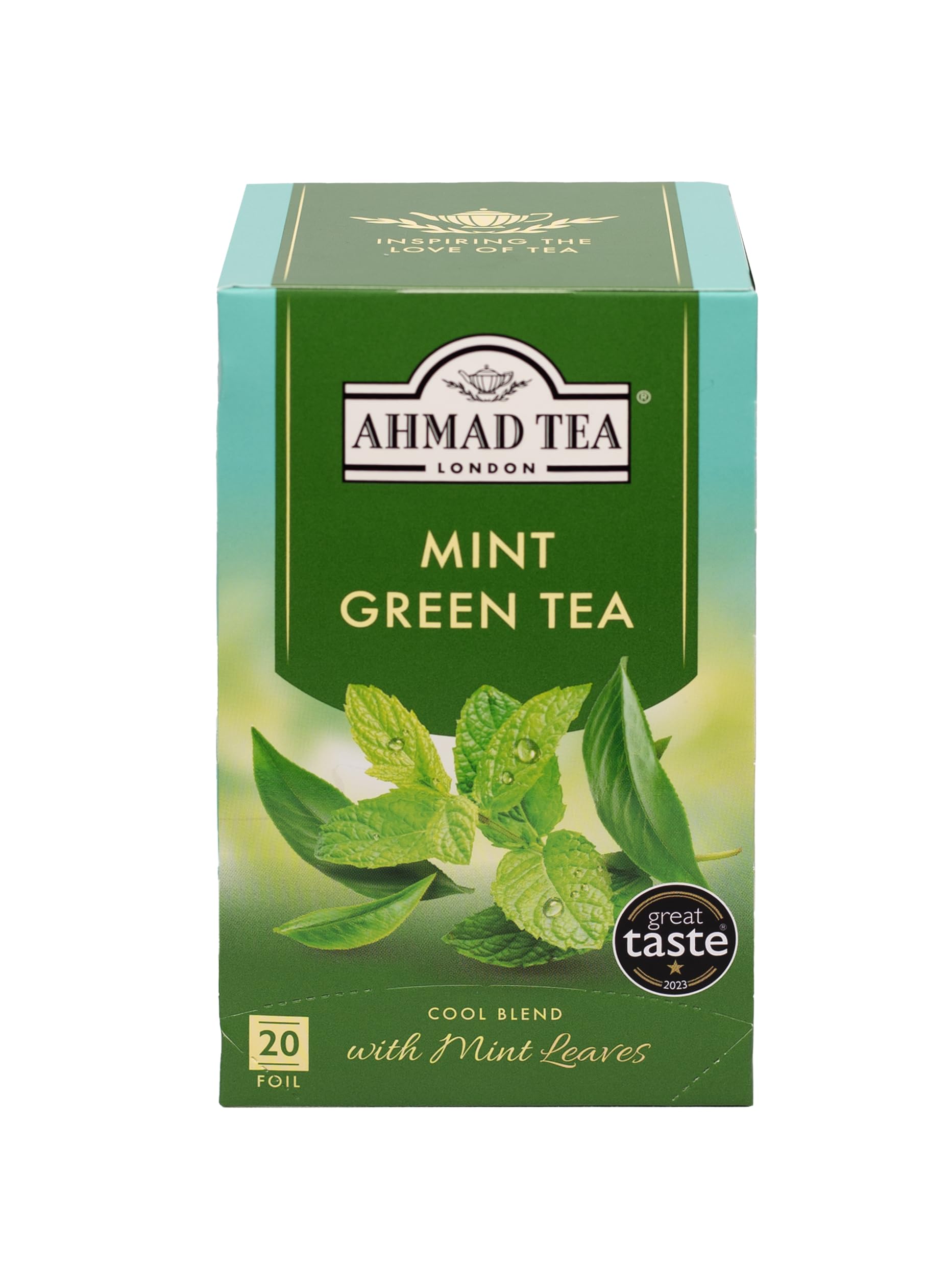 Ahmad Tea Mint Green Tea with Mint Leaves, 20 Count (Pack of 6), Model 751