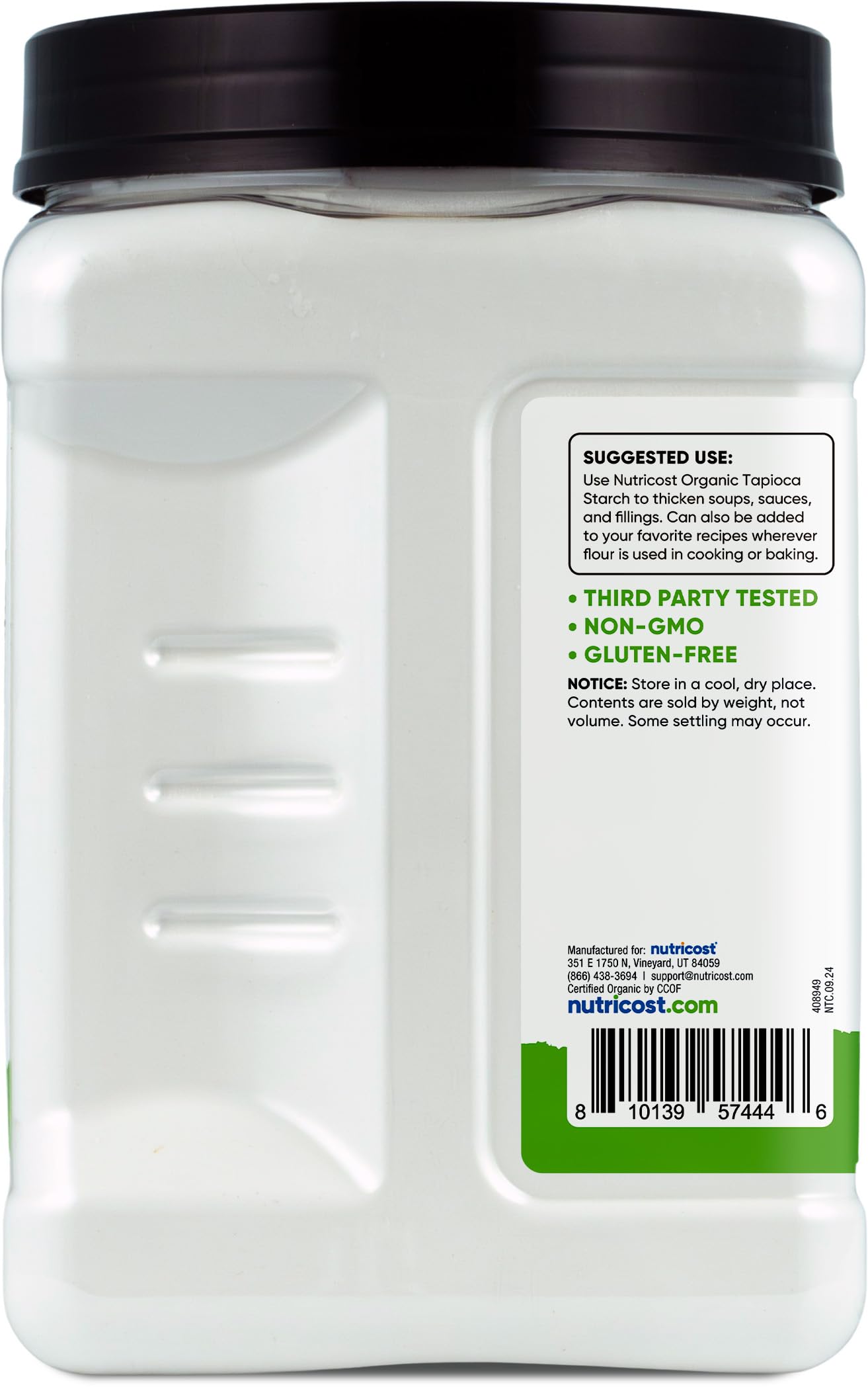Nutricost Pantry Organic Tapioca Starch (2.5 Lb) - Gluten-Free, Gmo-Free