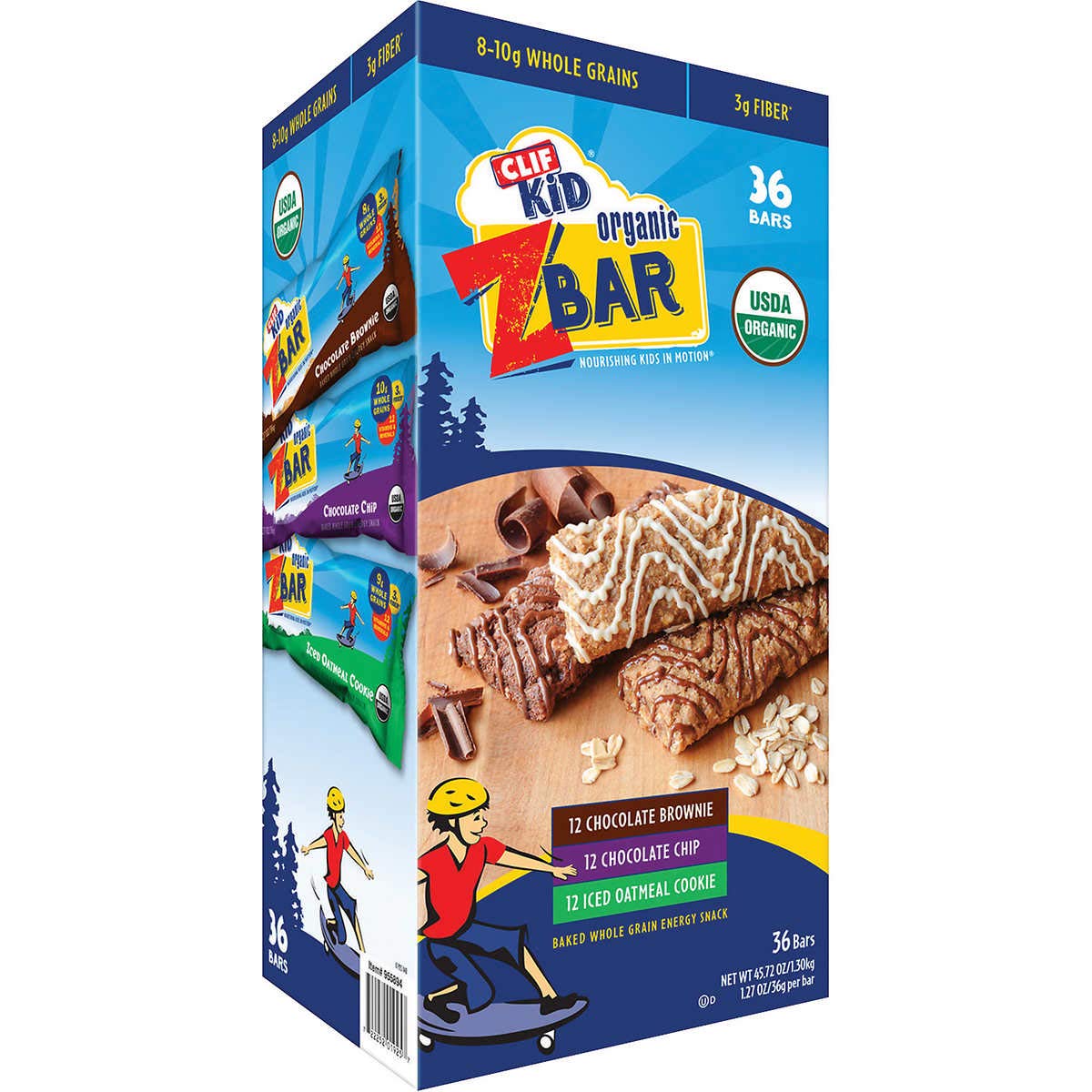 Clif Kid Organic Z Bar, Variety, 1.27 Ounce, 36 Count