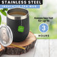 What-a-Surprize Organic Tea Gift Set - 25 Piece Tea Lovers Basket with Portable Kettle - White Kettle - Satin Color