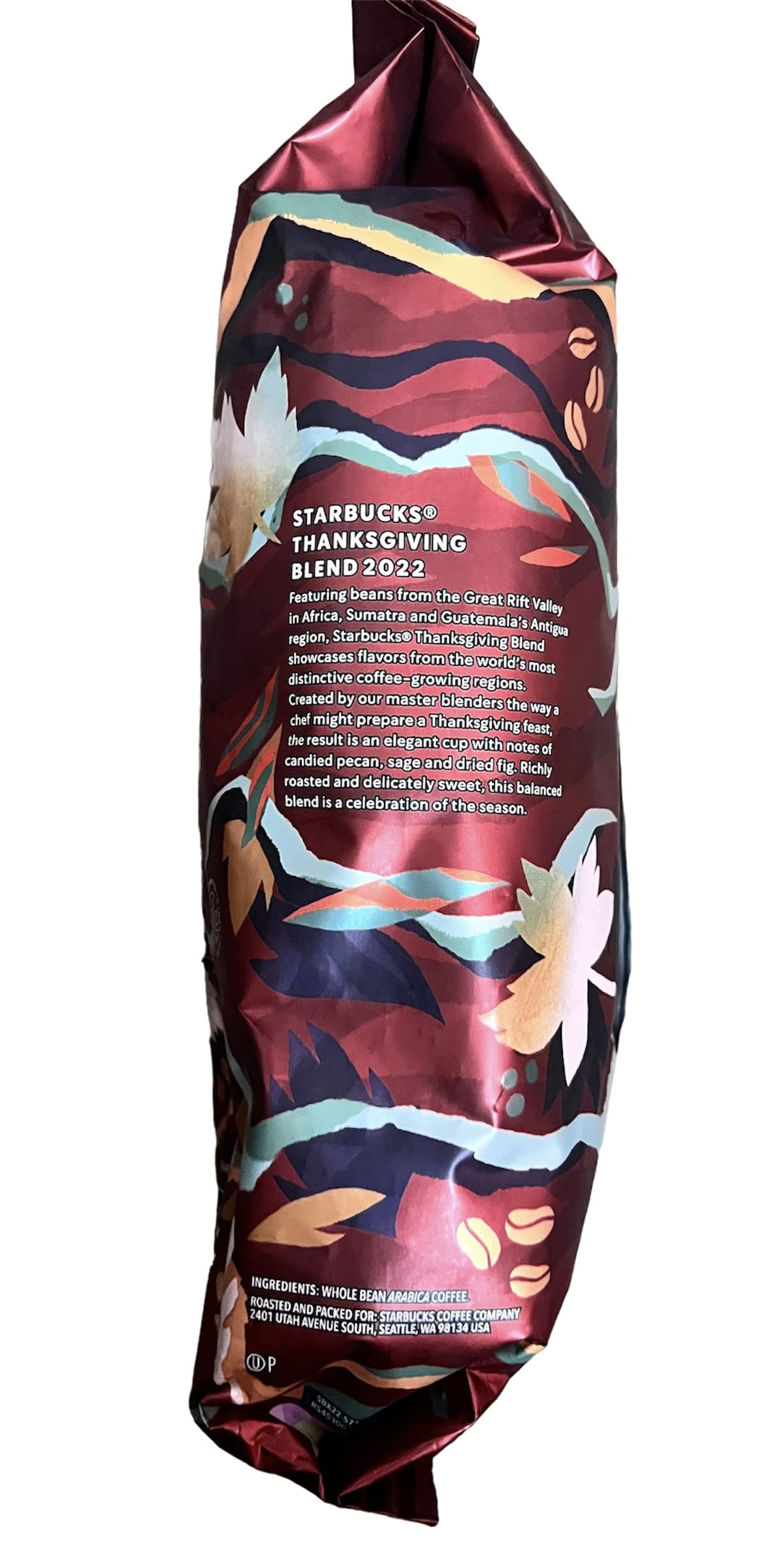 Starbucks Thanksgiving Blend Whole Bean Coffee, 1 Pound (16 oz), Model 2012
