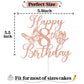 Rose Gold Glitter Happy 8Th Birthday Cake Topper, Butterfly Happy/Cheers To 8 Years, Butterfly Themed 8Th Party Decorations For