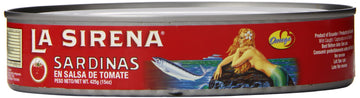 La Sirena Sardines in Tomato Sauce Oval Can, 15 oz