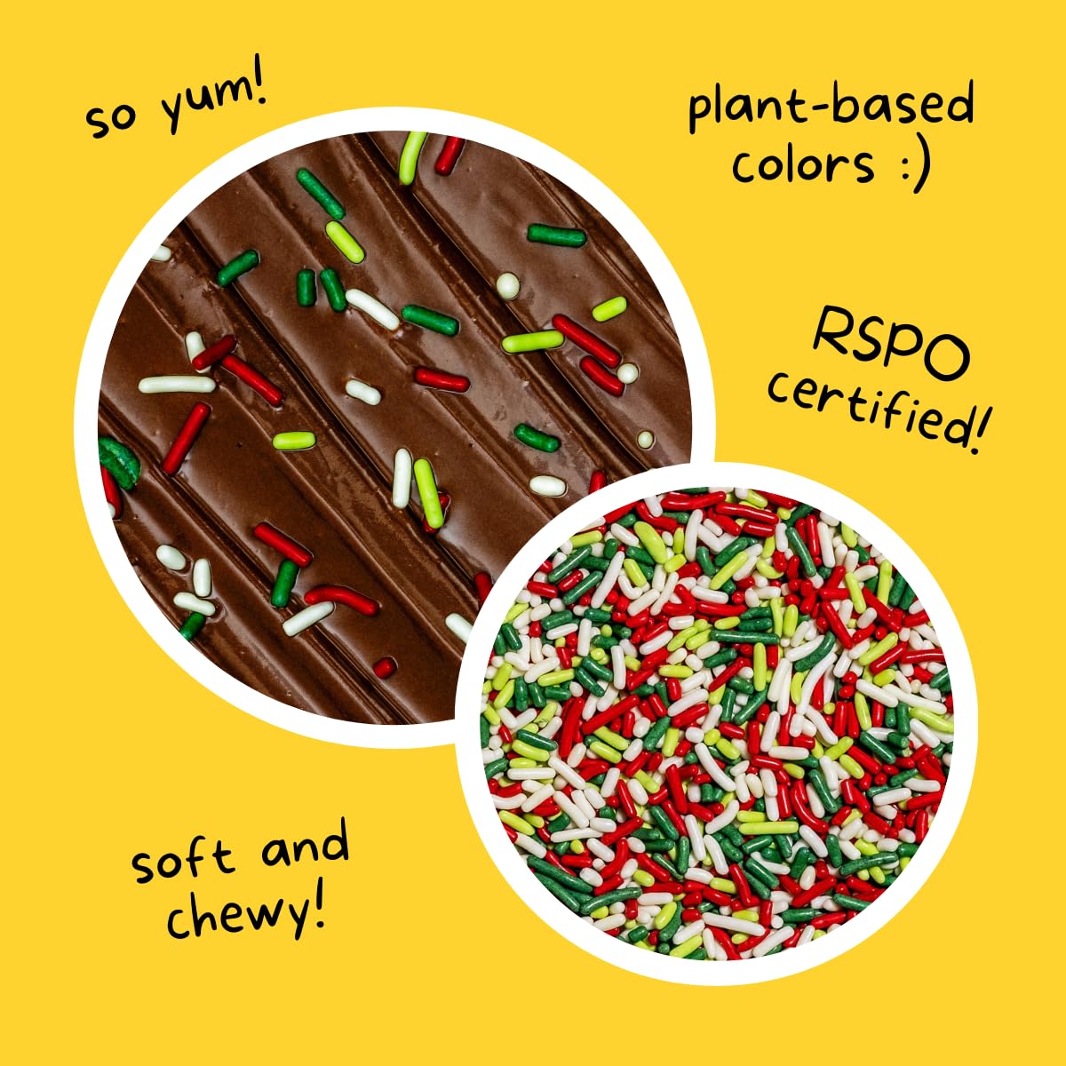 Supernatural Christmas Softies Natural Sprinkles, 3oz, No Artificial Dyes, Soy Free, Gluten Free, Corn Free, Vegan