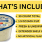 30 Count | Salad Dressing Dipping Sauce Portion Cups | Single Serve Packets (Blue Cheese)