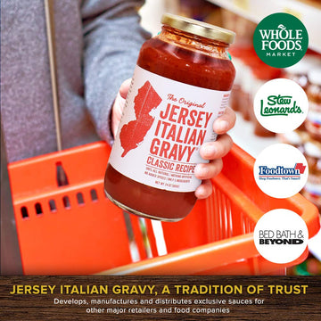 Jersey Italian Gravy-24 Oz Jar-Gourmet, All Natural All Purpose Tomato Sauce For Pasta And More, No Artificial Ingredients- Vega