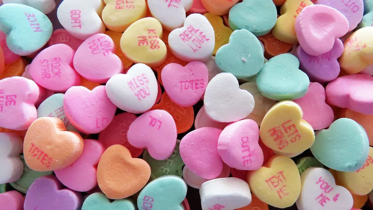 By The Cup Small Candy Conversation Hearts, 1 Lb Bulk Bag