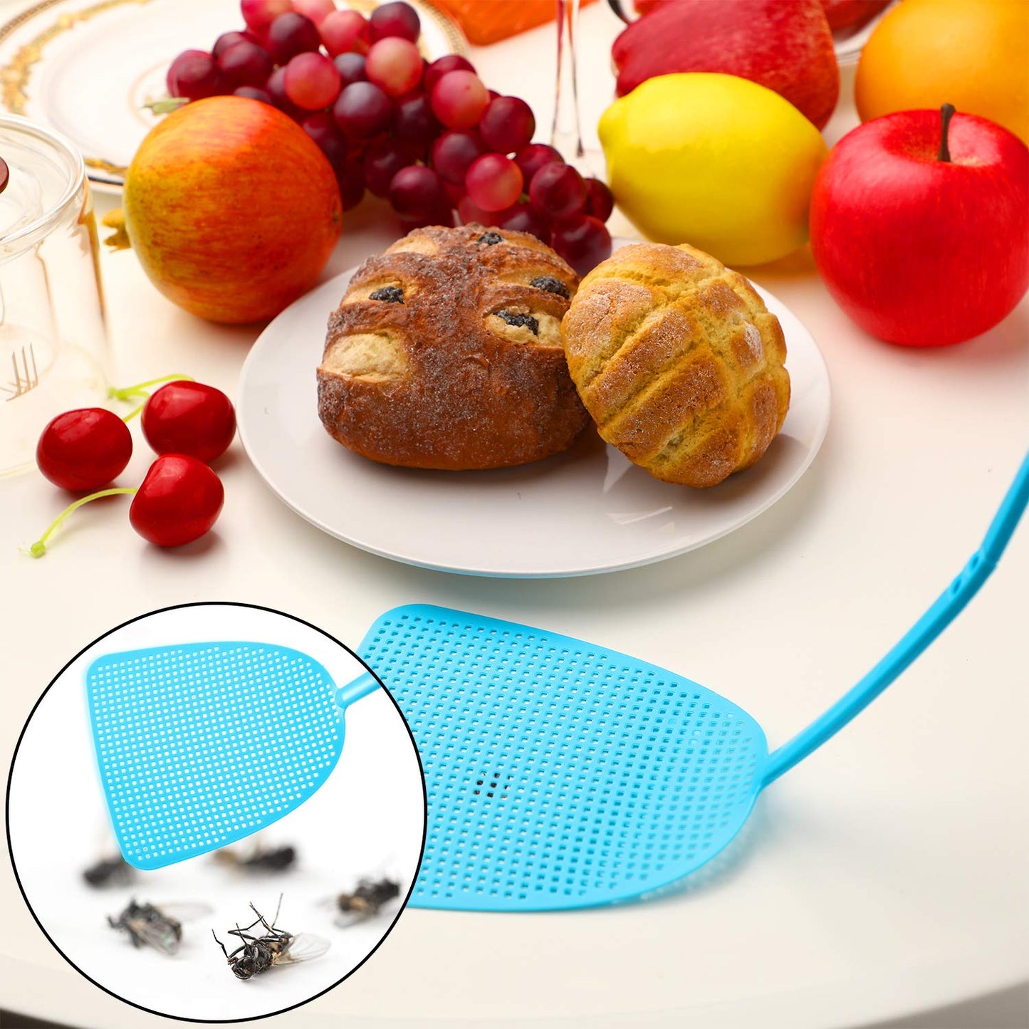 Boao 10 Pieces Fly Swatter, Colorful Strong Flexible Manual Fly Swat Set Plastic Durable Fly Swatter