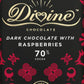 Divine Chocolate Chocolate, 70% Dark Chocolate With Raspberries, 3 Oz