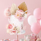 22 Pcs Boho Cake Topper Flower Cake Toppers Flower Palm Leaves Faux Flowers Butterfly Balls Butterfly Cake Topper Decorations Fa