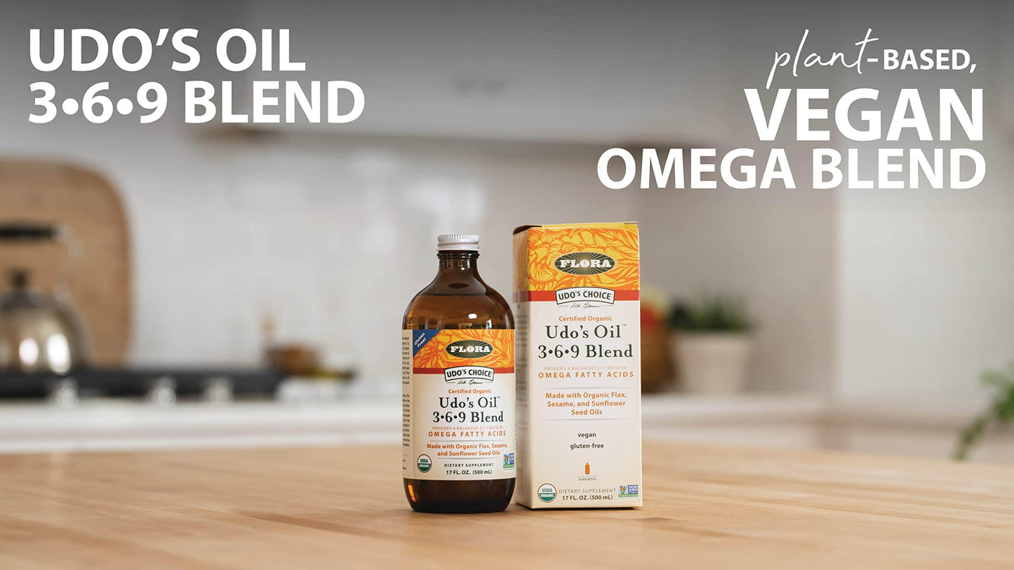 Flora - Udos Choice, Omega 369 Oil Blend, High Lignan, 8.5 Fl Oz