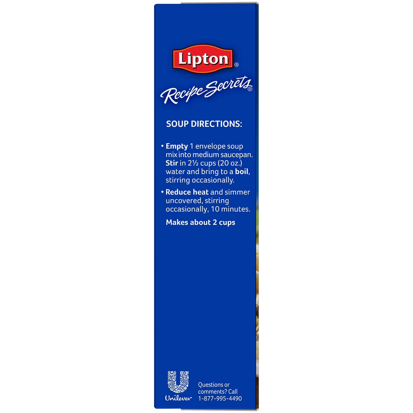 Lipton Recipe Secrets Dry Soup Mix Herb With Garlic 2 Ct Per Box Net Wt 2.4Oz