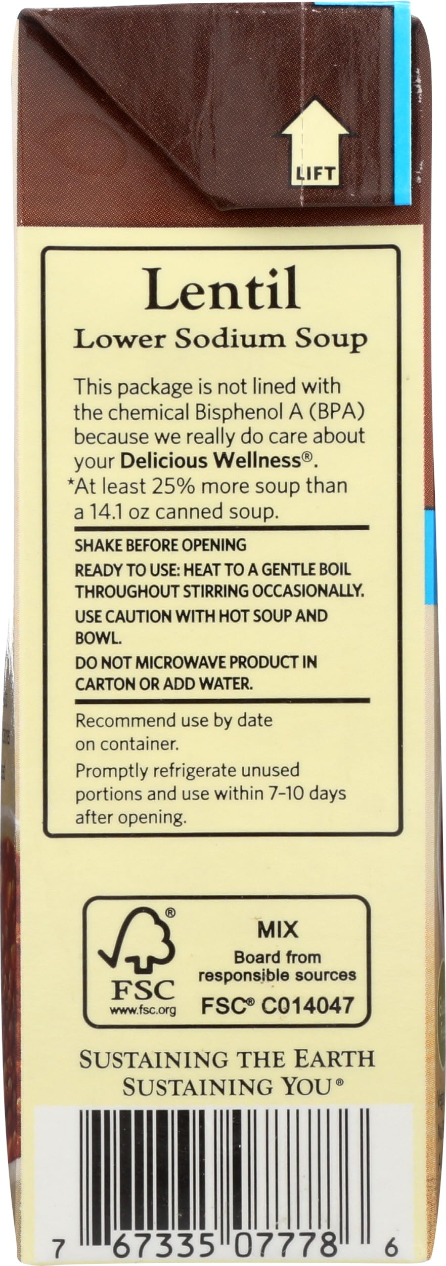 Dr. McDougalls Lentil Ready-To-Serve Soup, Low Sodium, 18.3 oz