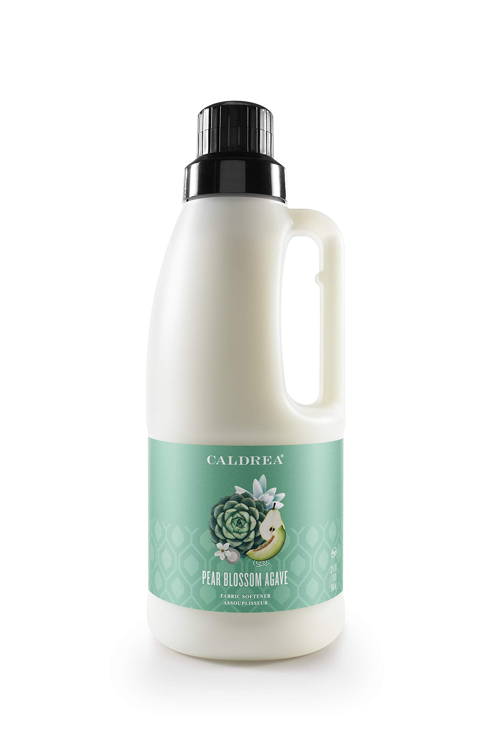 Caldrea Liquid Fabric Softener, Plant Derived, Helps Remove Static And Wrinkles, Pear Blossom Agave Scent, 32 Oz (Packaging May 
