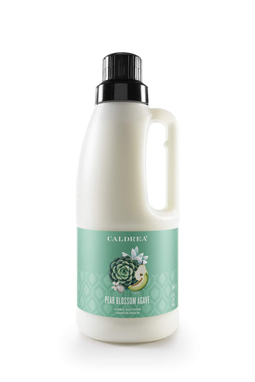 Caldrea Liquid Fabric Softener, Plant Derived, Helps Remove Static And Wrinkles, Pear Blossom Agave Scent, 32 Oz (Packaging May 
