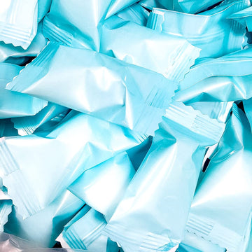 Buttermints - 13 Oz. Bag - Approximately 100 Individually Wrapped Mints (Light Blue)