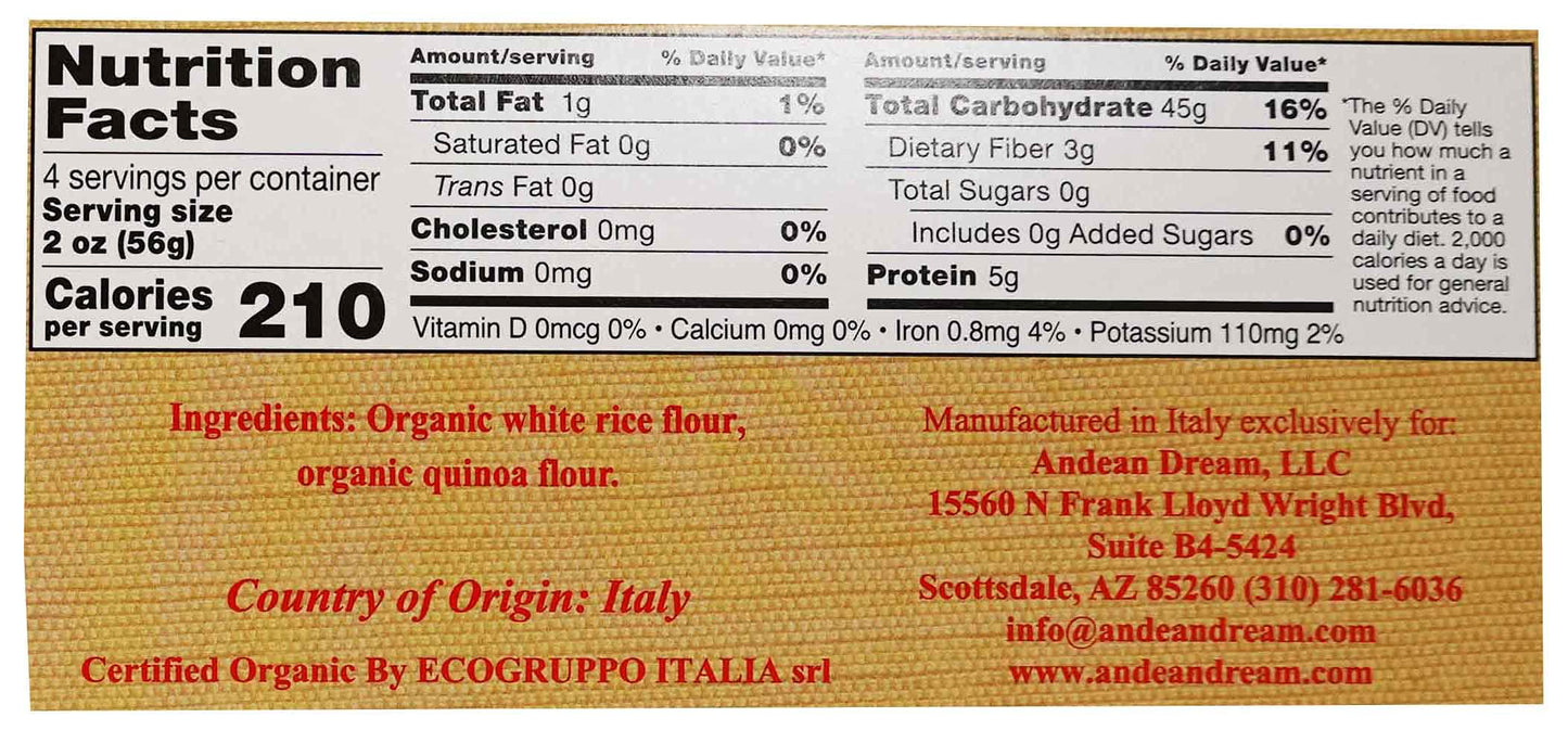Andean Dream Organic Spaghetti Quinoa Pasta, 8 oz