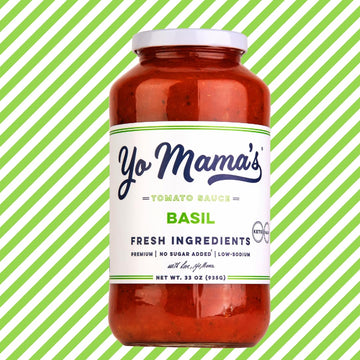 Yo Mamas Foods Keto Tomato Basil Pasta Sauce - Low Carb, No Sugar Added, Vegan - 2.06 lb (Pack of 3)