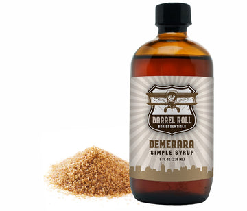 Barrel Roll Bar Essentials Cocktail Mixers - All-Natural Demerara Drink Mix - 8 Fl Oz - Small Batch Cocktail Syrups